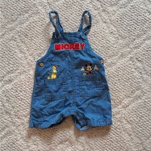 Mickey Mouse Blue Denim Kids Overalls